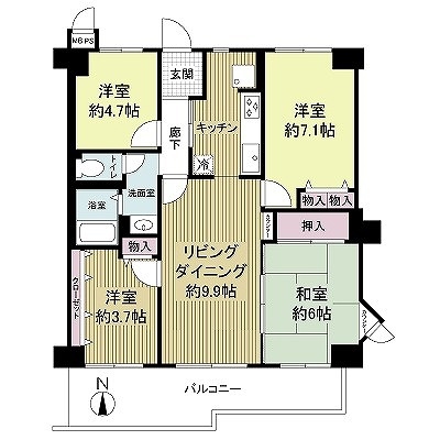 マイシティー高槻の間取図