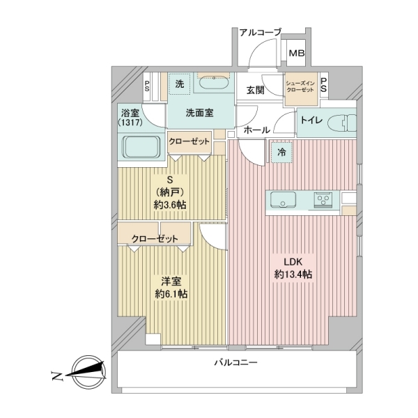 アイムズ芝大門の間取図