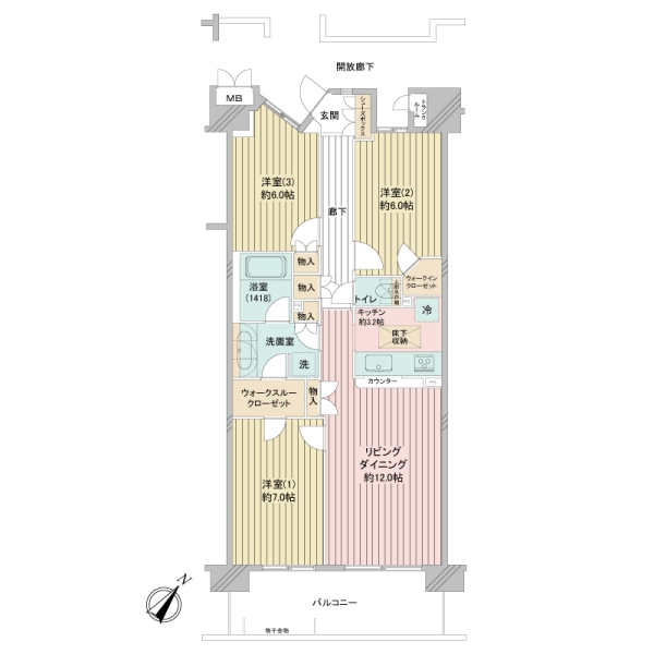 アイキャナルメイツ豊洲の間取図