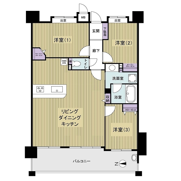 アプローズ竹下駅東の間取図
