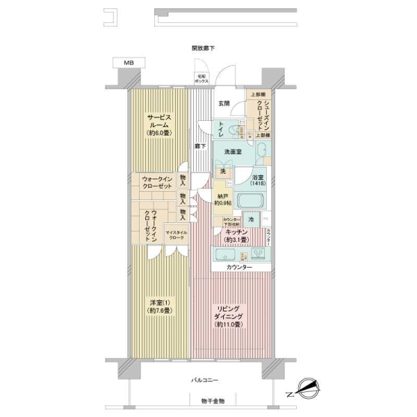 ルネ横浜戸塚の間取図