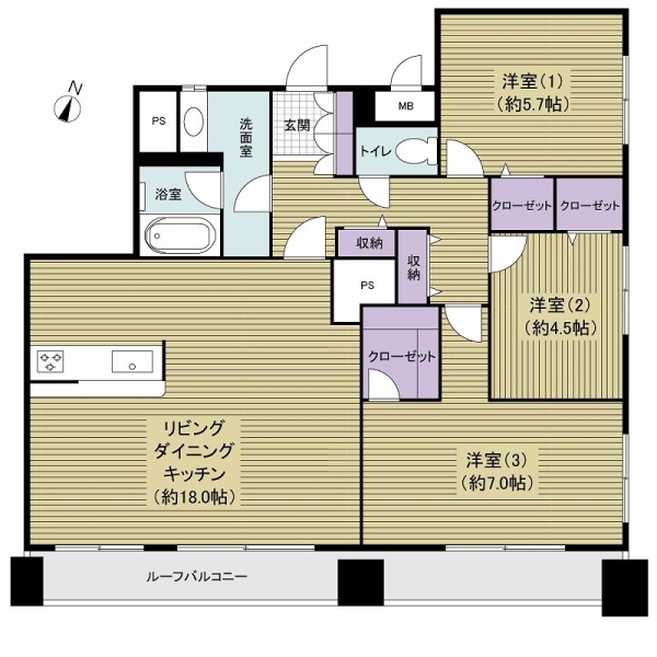 ライオンズマンション小岩第３の間取図