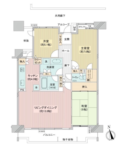 アストラル千里古江台の間取図