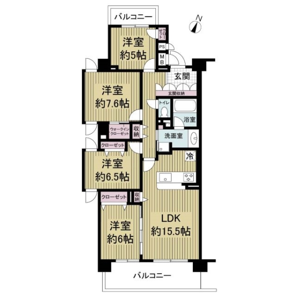春日井南シティハウスの間取図
