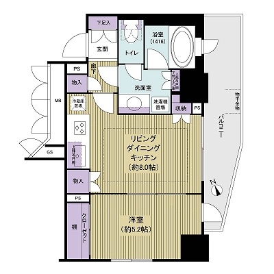 レジデンシャルスター浅草の間取図