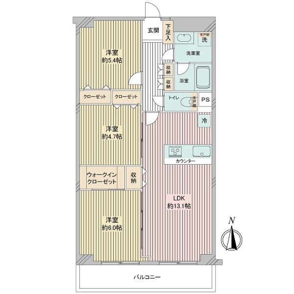 川崎セントラルコーポの間取図