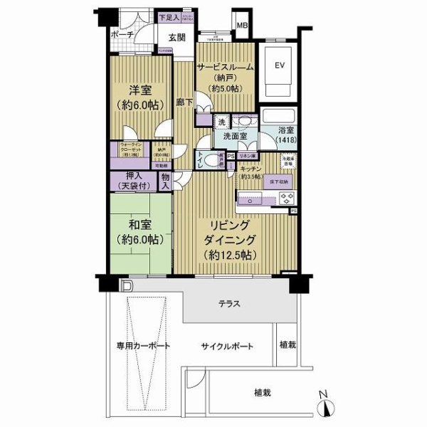 藤和シティホームズ松戸の間取図