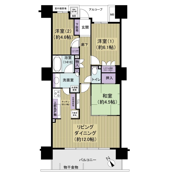 ビッグカーサ堺しらさぎ駅前ｔｏｗｅｒｃａｓａＤの間取図