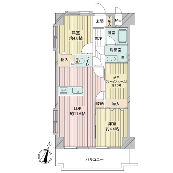 エンゼルハイム平和の森公園の間取図