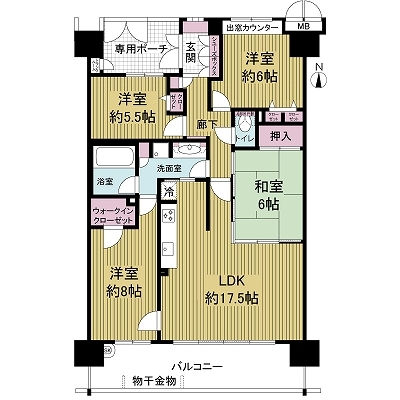 ビープレイス西棟の間取図