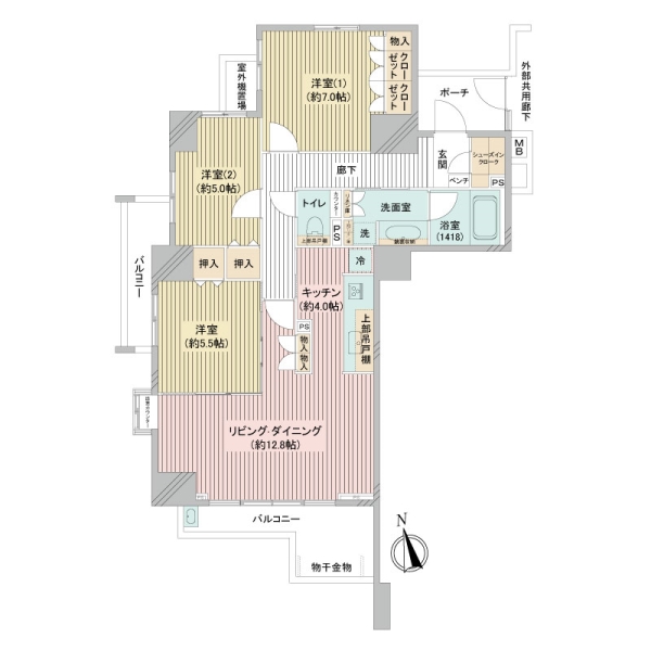 ブランズ川口栄町パークフロントの間取図