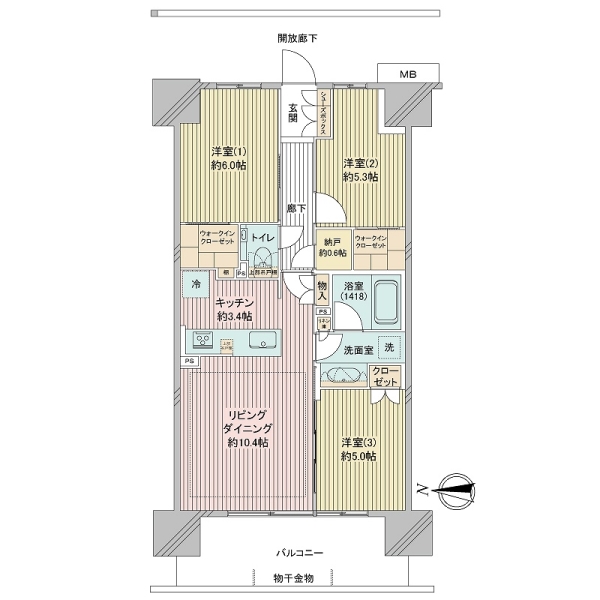 メイツ深川住吉の間取図