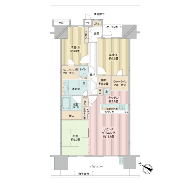 東京フロントコートの間取図