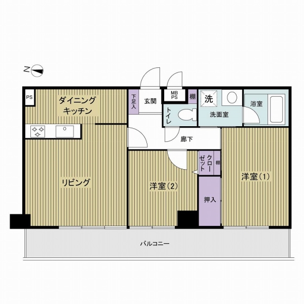 ライオンズマンション千葉県庁前の間取図