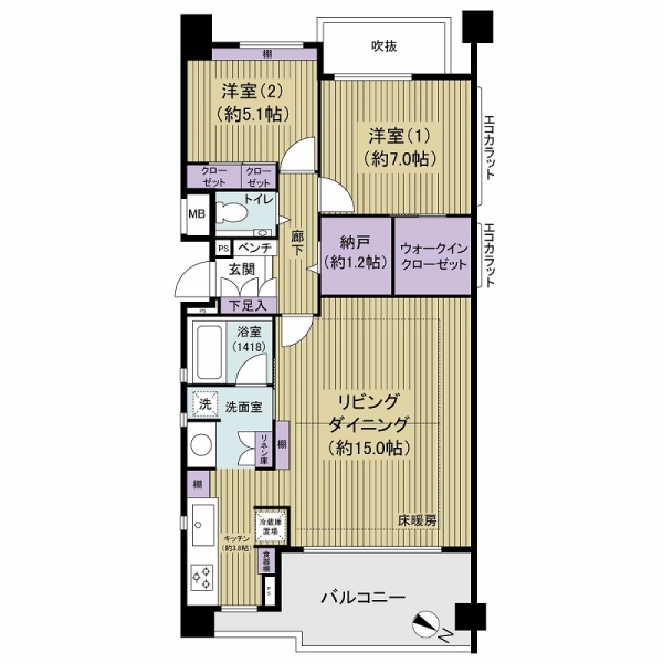 パティオス２１番街の間取図