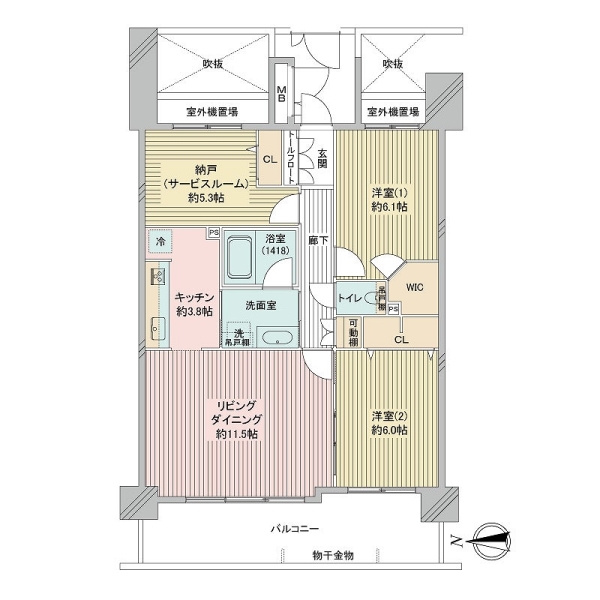 エンゼルコート新川崎の間取図