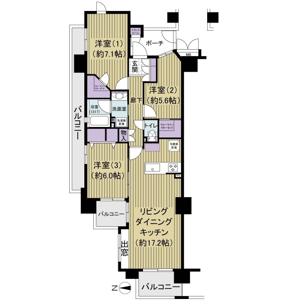 ジースクエアの間取図