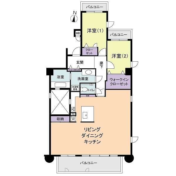 エステートマンション大濠フローレスの間取図