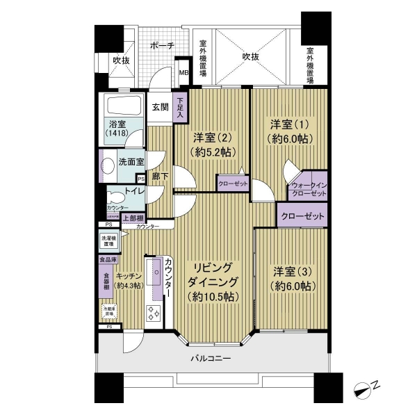 レクセルマンション新船橋の間取図