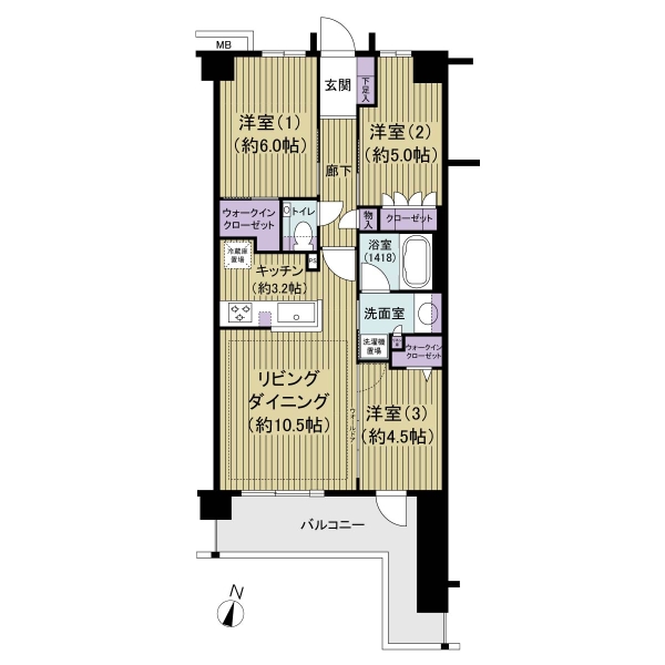 エクセレントシティ北小金の間取図