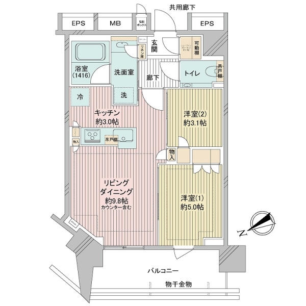 ザ・パークハウス戸越公園タワーの間取図