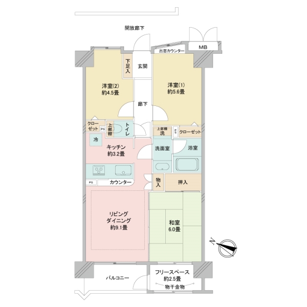 ラミーユ浦和ハイライズファースト・キャッスルの間取図