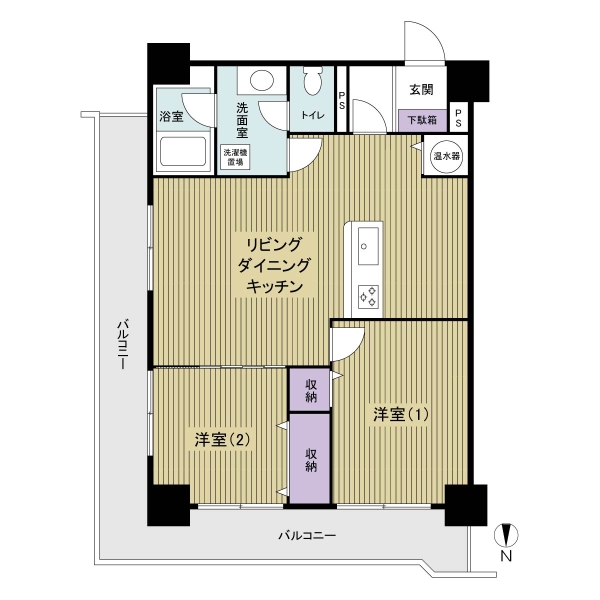 マンション東陽の間取図