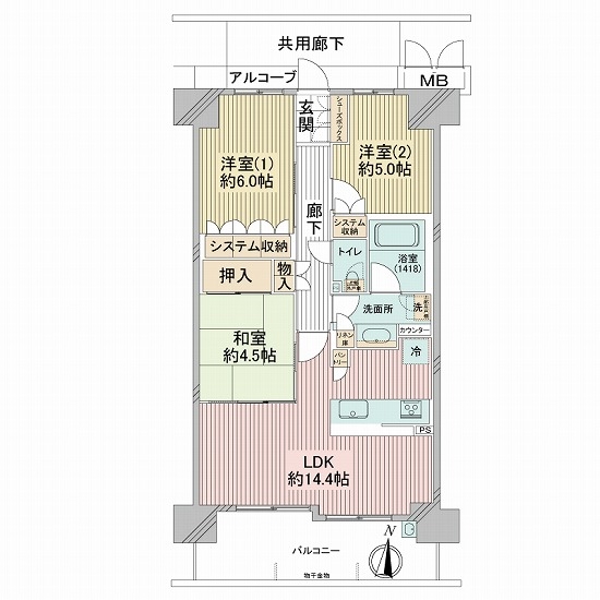 アトレ塚口ローレルコートの間取図