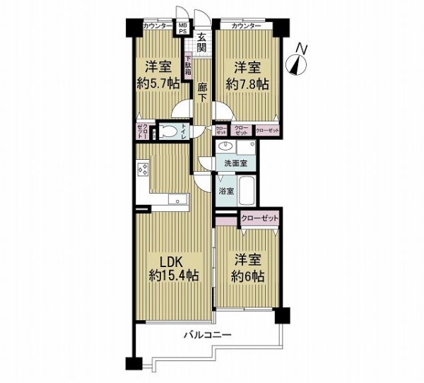 アジュール宝塚南口の間取図