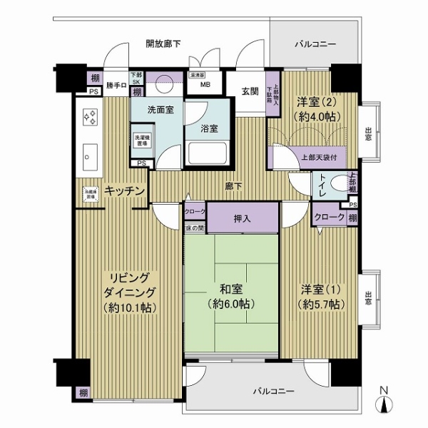 モア・ステージ綾瀬の間取図