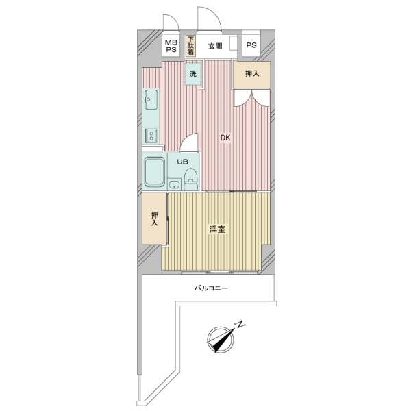 マンション御殿山の間取図