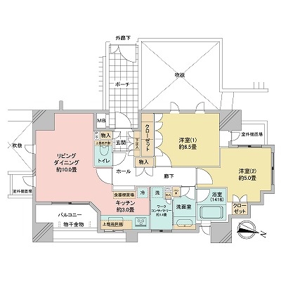 サンクタス大森ヴァッサーハウスの間取図