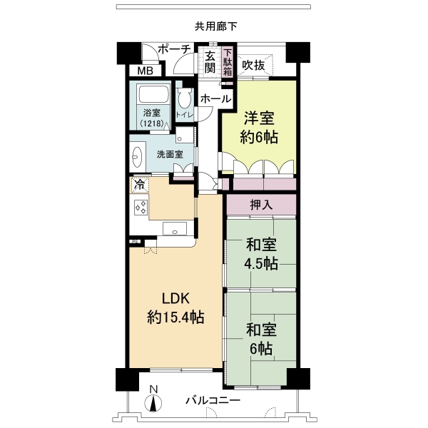 シャルマンコーポ西陣の間取図