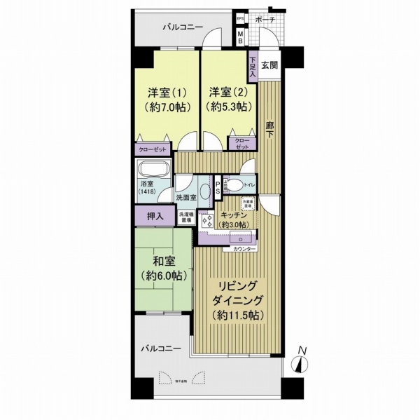 ヴェルデゾーナ新八柱の間取図