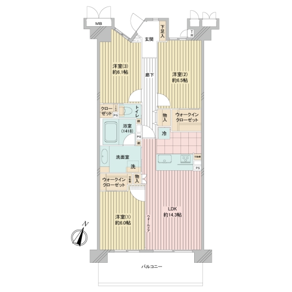 アイキャナルメイツ豊洲の間取図