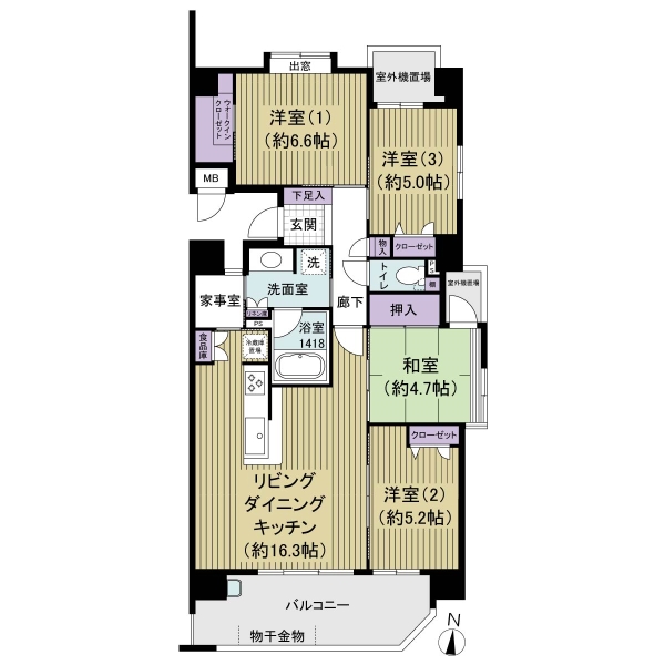 ラプロス飯倉の間取図