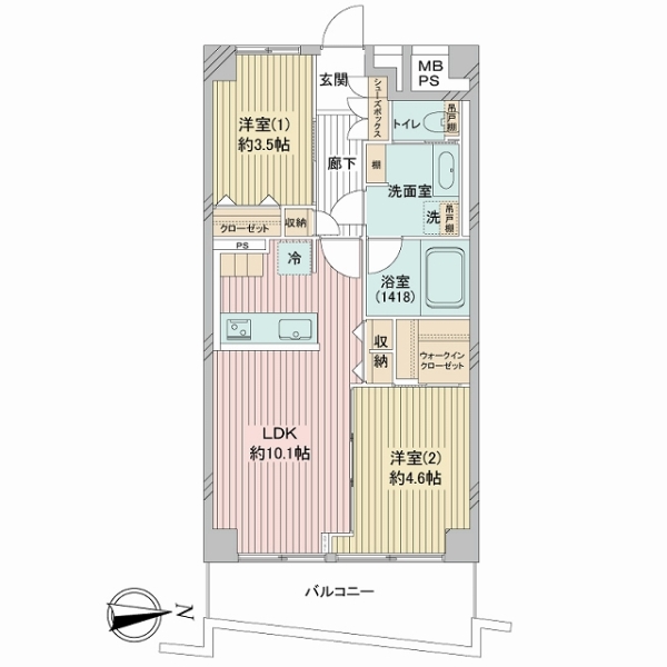 パレロワイヤル杉並の間取図