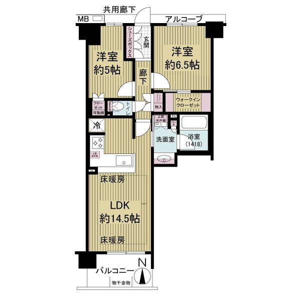 メイツ京都西大路の間取図