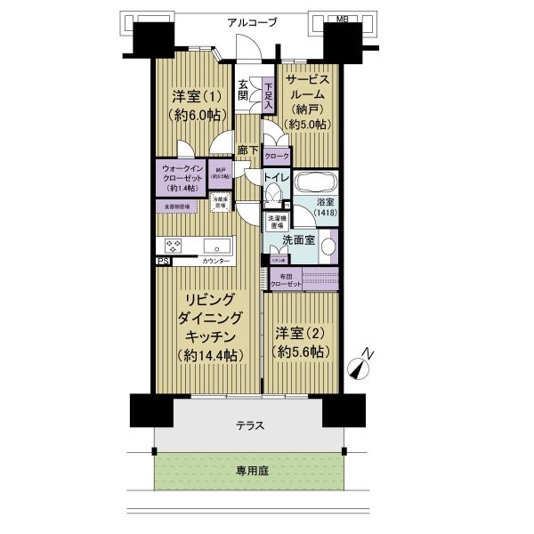 ザ・ガーデンズ東京王子エアリーコートの間取図