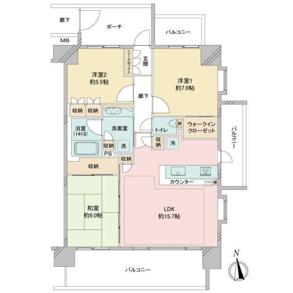 サンフィーリア・メイツ戸田公園の間取図
