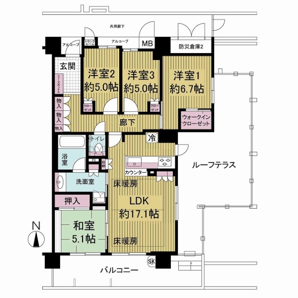 ローレルコート浜寺公園の間取図