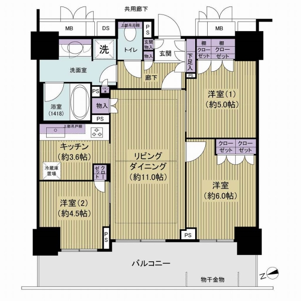 テラス東陽町ネクスタワーの間取図