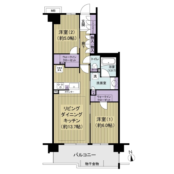 メイツ浮間舟渡の間取図