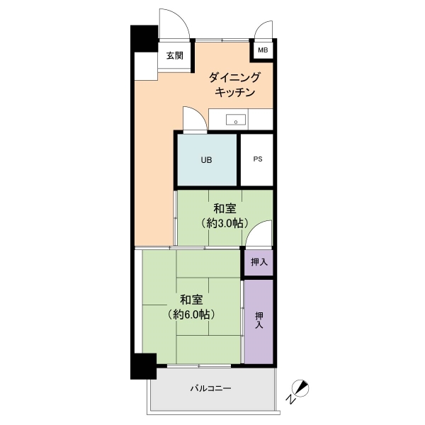 西船橋永谷マンションの間取図