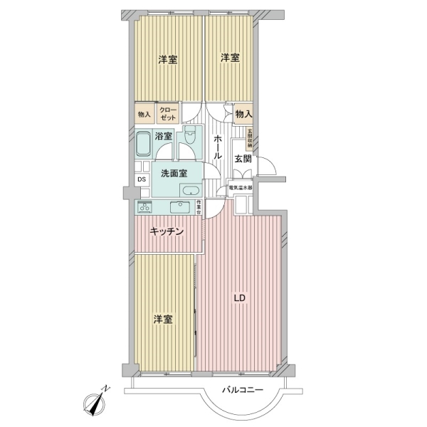 鎌倉ロジュマンC棟の間取図