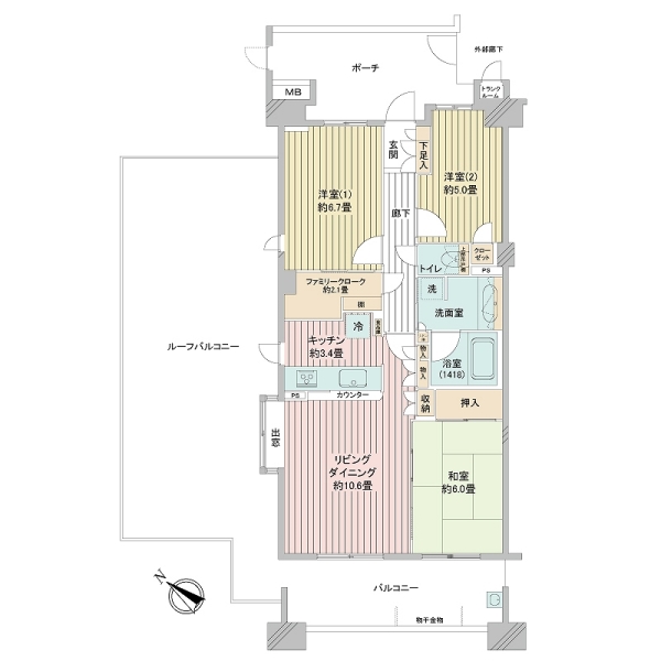 プライヴブルー東京の間取図