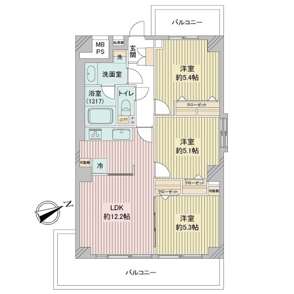 東陽町ガーデニアCの間取図