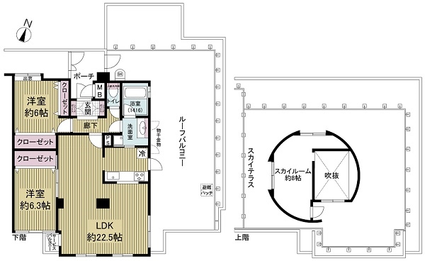 ワコーレ灘ヴァリスの間取図