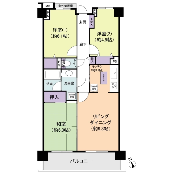 藤和ハイタウン八千代台の間取図