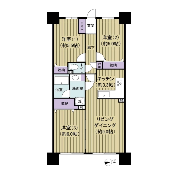 ブライトシティ船橋の間取図